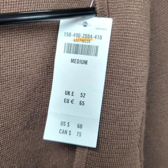 Abercrombie & Fitch Sweetheart Neck Brown Knit Long Sleeve Top Medium Fall Basic - Picture 5 of 8